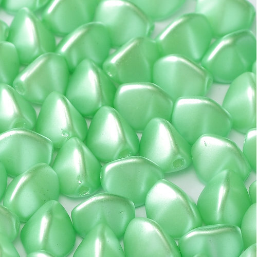 5mm x 3mm Pinch Bead - Alabaster Pastel Light Green - 02010-25025