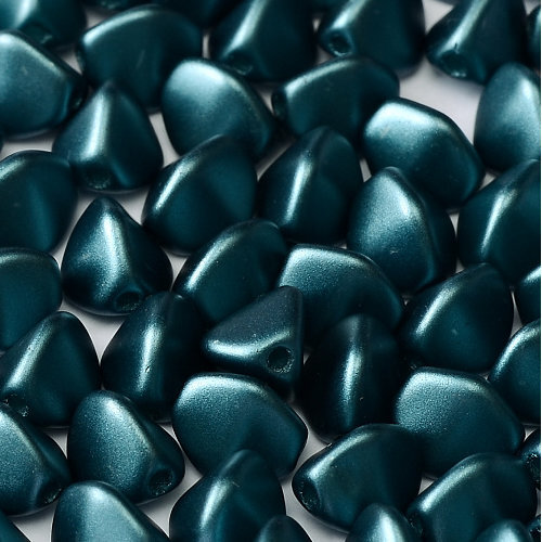 5mm x 3mm Pinch Bead - Alabaster Pastel Petrol - 02010-25033