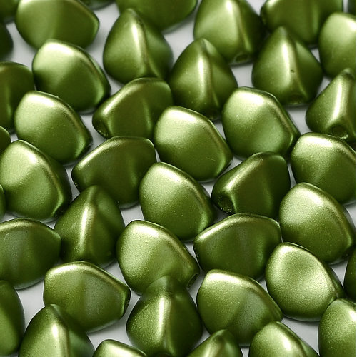 5mm x 3mm Pinch Bead - Alabaster Pastel Olivine - 02010-25034