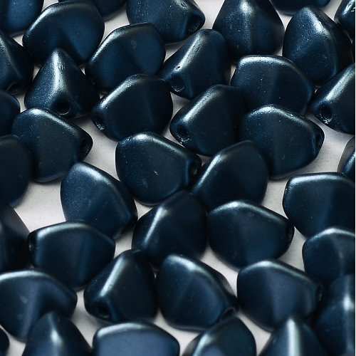 5mm x 3mm Pinch Bead - Alabaster Pastel Montana Blue - 02010-25042