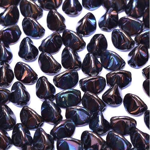 5mm x 3mm Pinch Bead - Jet Iris - 23980-15781