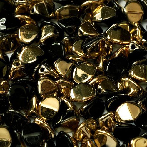 5mm x 3mm Pinch Bead - Jet Amber - 23980-26441