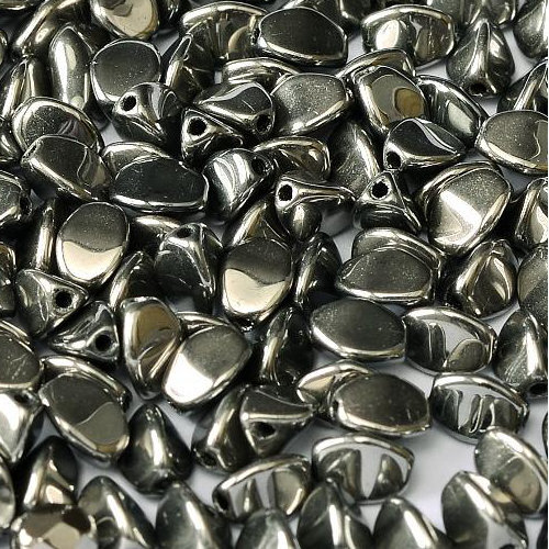 5mm x 3mm Pinch Bead - Jet Full Chrome - 23980-27400