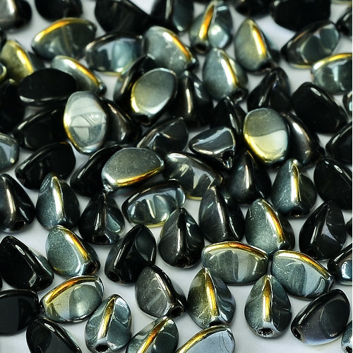 5mm x 3mm Pinch Bead - Jet Marea - 23980-28001