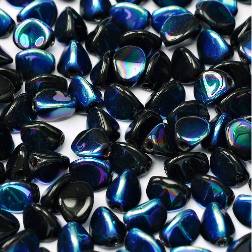 5mm x 3mm Pinch Bead - Jet AB - 23980-28701