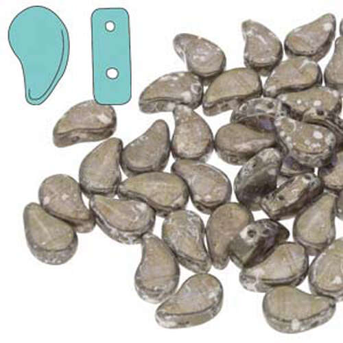 Paisley Duo 8mm x 5mm - Crystal Gleam Copper Glaze - PD8500030-65535