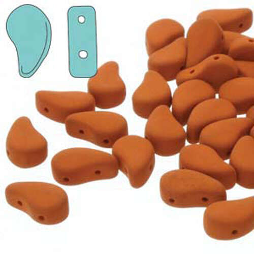 Paisley Duo 8mm x 5mm - Matte Velvet Carrot - PD8502010-29525