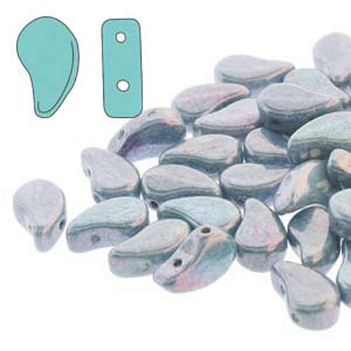 Paisley Duo 8mm x 5mm - Chalk Blue Luster - PD8503000-14464
