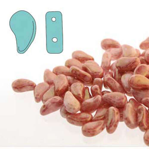Paisley Duo 8mm x 5mm - Chalk Red Terracota - PD8503000-15495-TB