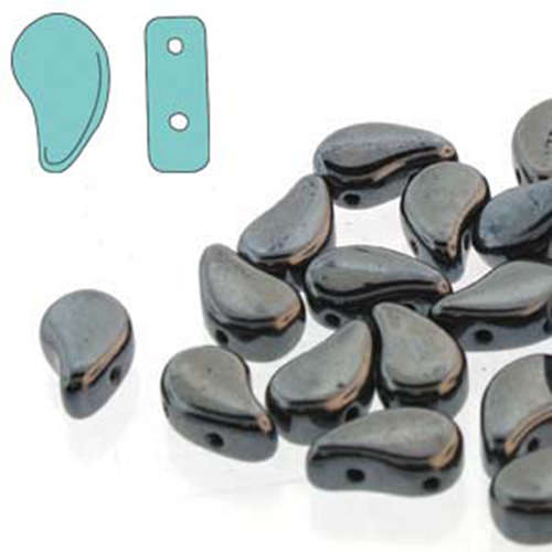 Paisley Duo 8mm x 5mm - Jet Hematite - PD8523980-14400