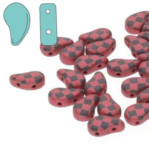 Paisley Duo 8mm x 5mm - Laser Checkered Jet Red - PD8523980-25009CB