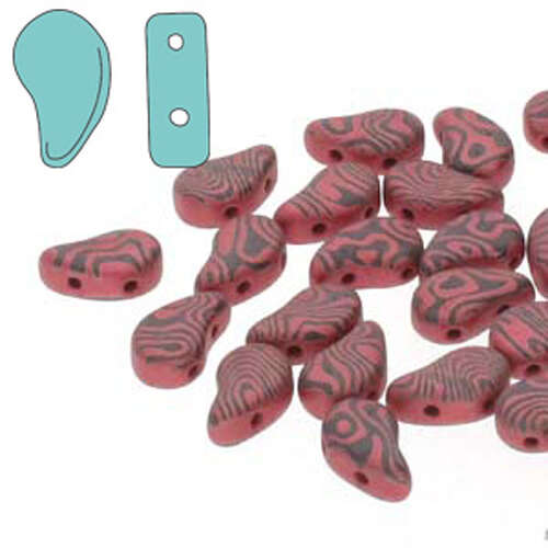 Paisley Duo 8mm x 5mm - Laser Contour Jet Red - PD8523980-25009CL