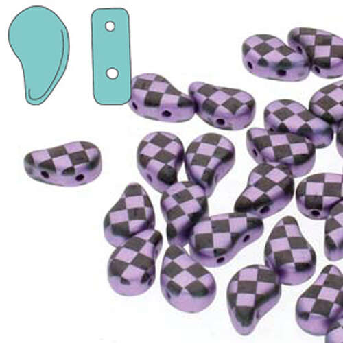 Paisley Duo 8mm x 5mm - Laser Checkered Jet Violet - PD8523980-25012CB