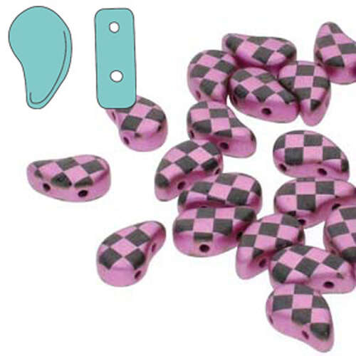Paisley Duo 8mm x 5mm - Laser Checkered Jet Pink - PD8523980-25512CB