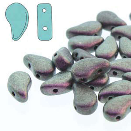 Paisley Duo 8mm x 5mm - Polychrome Black Raspberry - PD8523980-94101