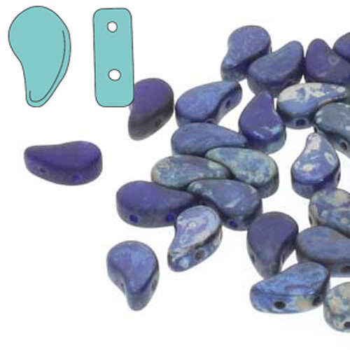 Paisley Duo 8mm x 5mm - Cobalt Matte Rembrandt - PD8530090-83500