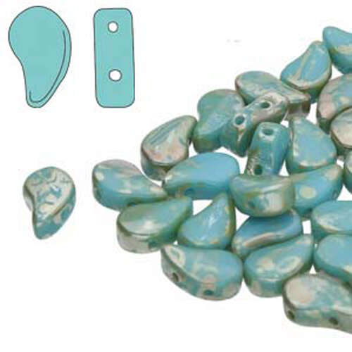 Paisley Duo 8mm x 5mm - Turquoise Blue Rembrandt - PD8563030-43500