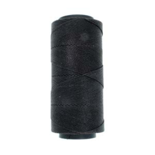 Brazilian 2 Ply Waxed Polyester Cord - PLY04-BLK - Black