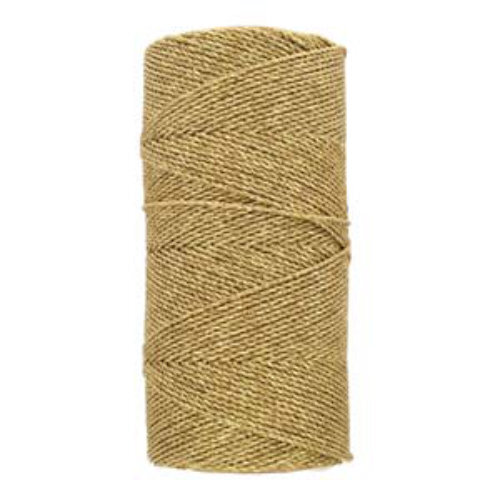 2 Ply Waxed Polyester Cord - PLY04-GLD - Metallic Gold