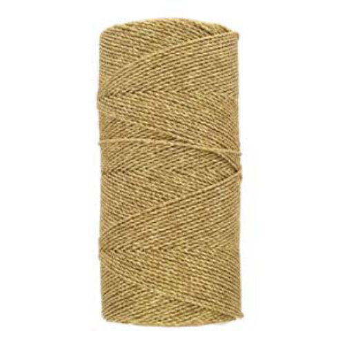 2 Ply Waxed Polyester Cord - PLY04-GLD - Metallic Gold