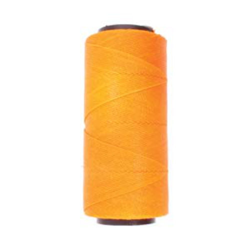 Brazilian 2 Ply Waxed Polyester Cord - PLY04-NLO - Neon Light Orange