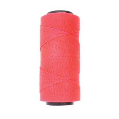 Brazilian 2 Ply Waxed Polyester Cord - PLY04-NPK - Neon Pink