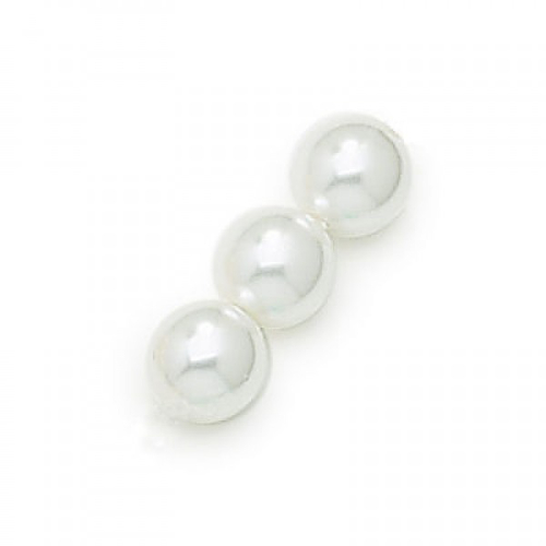 5mm White Czech Glass Pearl - 75 Bead Strand - 0400