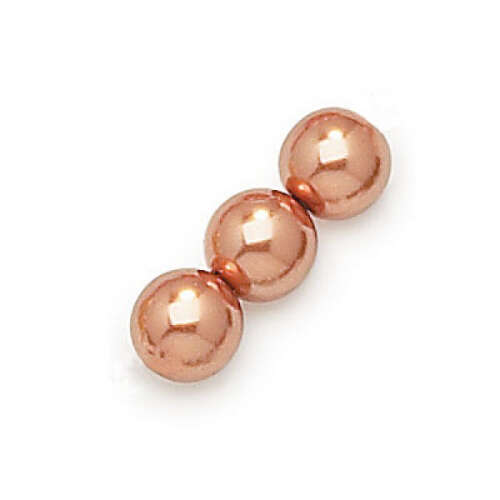 4mm Copper Czech Glass Pearl - 0415