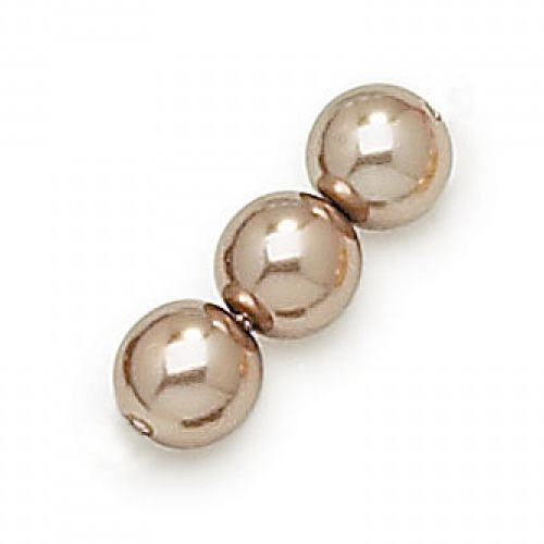 4mm Cocoa Czech Glass Pearl - 0417