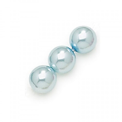 4mm Light Sapphire Czech Glass Pearl - 120 Bead Strand - 0462