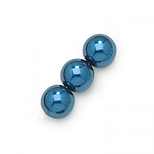 4mm Montana Czech Glass Pearl - 0467