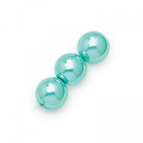 4mm Aqua Czech Glass Pearl - 2363