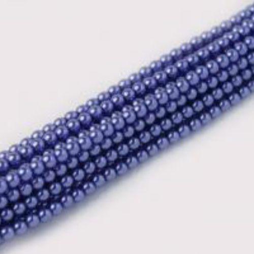 2mm Czech Glass Pearl - 150 Bead Strand - Dark Lavender - Crystal - 00030-63395