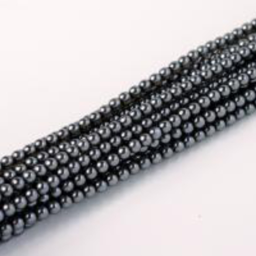 2mm Czech Glass Pearl - 150 Bead Strand - Grey - Crystal - 00030-63444