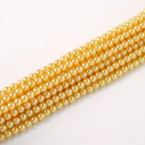 2mm Czech Glass Pearl - 150 Bead Strand - Honey - Crystal - 00030-63861