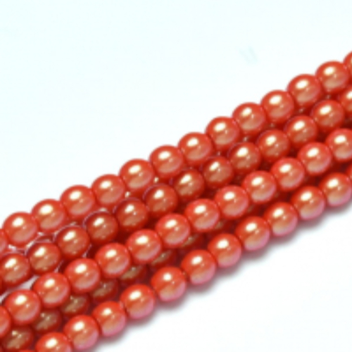 2mm Czech Glass Pearl - 150 Bead Strand - Light Siam - Shell - 30014