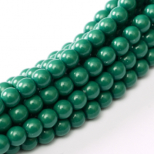 2mm Czech Glass Pearl - 150 Bead Strand - Green Jade - Shiny - 48585