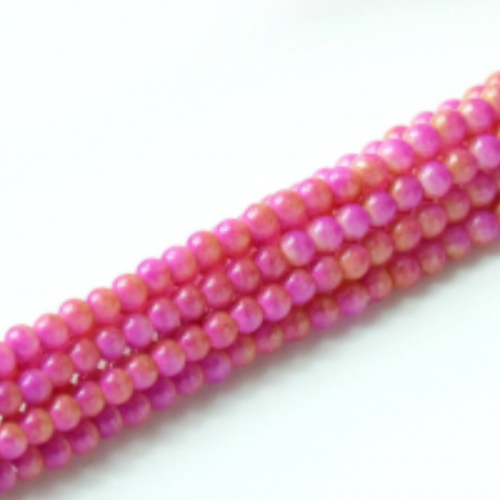 2mm Czech Glass Pearl - 150 Bead Strand - Bubblegum - 59208
