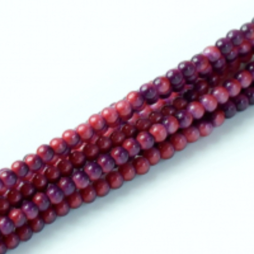2mm Czech Glass Pearl - 150 Bead Strand - Merlot - 59211