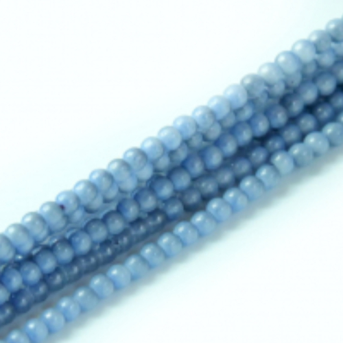 2mm Czech Glass Pearl - 150 Bead Strand - Denim - 59219