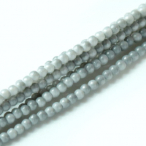 2mm Czech Glass Pearl - 150 Bead Strand - Grey - 59220
