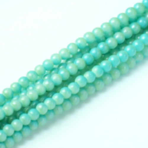 2mm Czech Glass Pearl - 150 Bead Strand - Turquoise Green - 59224