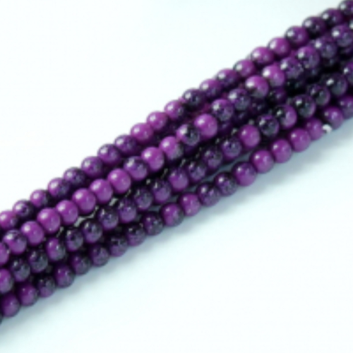 2mm Czech Glass Pearl - 150 Bead Strand - Purple Passion - 59228