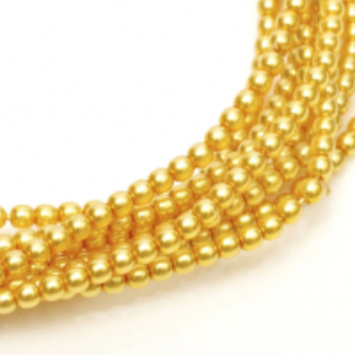 3mm Czech Glass Pearl - 150 Bead Strand - Sunglow - Shiny - 10137
