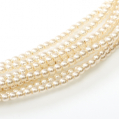 6mm Czech Glass Pearl - 100 Bead Strand - Faint Rose - Shiny - 10012