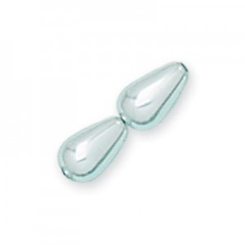 6mm x 4mm Czech Glass Tear Drop Pearl - PRL-0462-64 - Light Sapphire