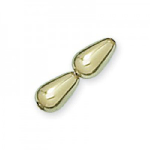7mm x 5mm Czech Glass Tear Drop Pearl - PRL-0457-75 - Olivine