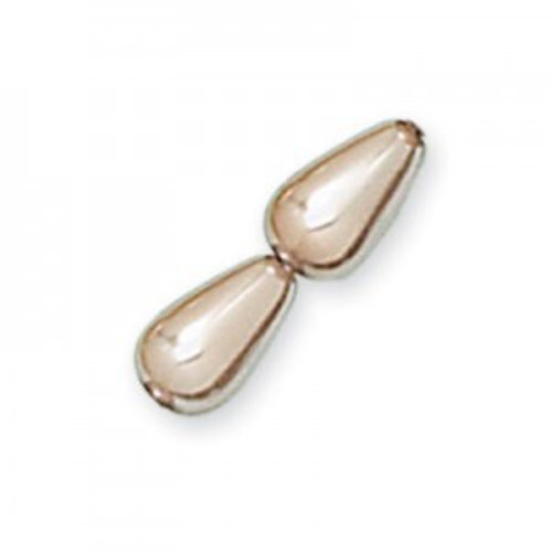 15mm x 8mm Czech Glass Tear Drop Pearl - PRL-0417-158 - Cocoa