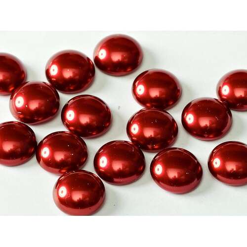 8mm Czech Pearl Cabochon - Brick - 10185