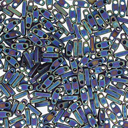 Miyuki Quarter Tila Bead - QTL401FR - Matte Opaque Black AB
